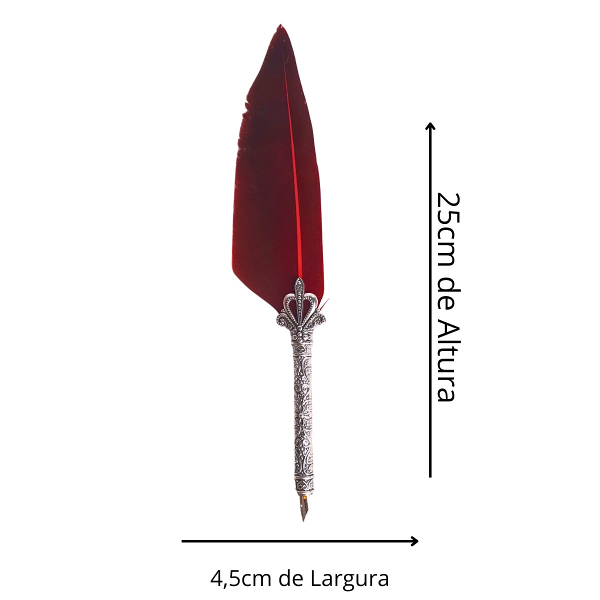 Caneta Tinteiro Simples Com Pena Vermelha Caneta Tinteiro Simples Com Pena Vermelha